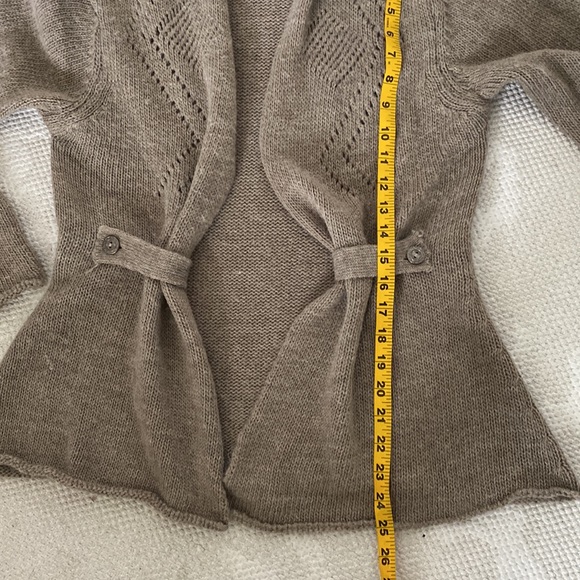 "Melanera" Wool Blend Sand Cardigan - Balletcore -  Size S - Picture 14 of 14